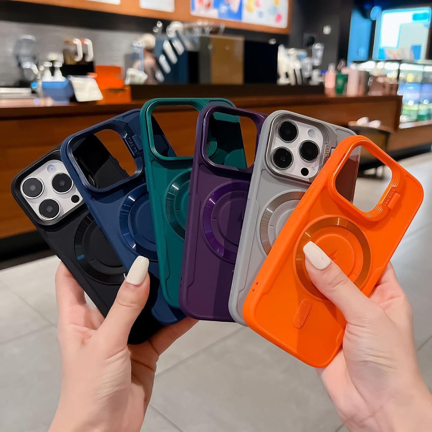 Solid Color Silicone Phone Case with Lens Holder, Extremelyt Phone Case for iPhone 16 15 14 13 12 11 Pro Max Plus